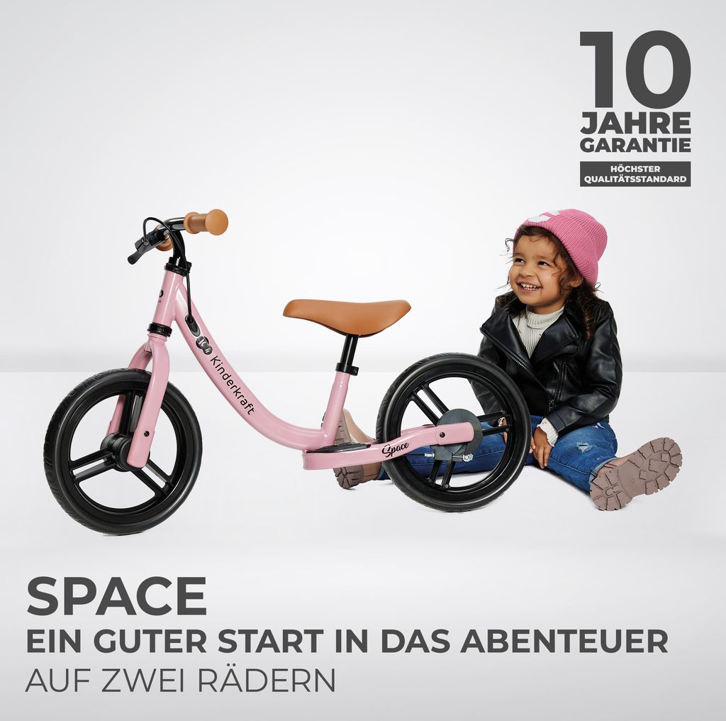 Kinderkraft SPACE Laufrad - Leicht, mit Handbremse - Produktbild 2