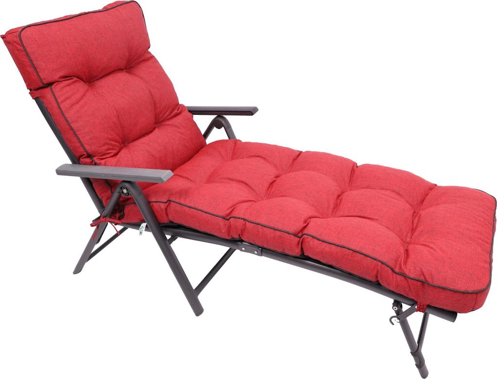 TexDeko Ecolen Liegenauflage Premium 190x60cm, Antirutsch-Boden, UV-Schutz, wasserabweisend, bequemes Polster für Gartenliege, Liegestuhl (Borde...