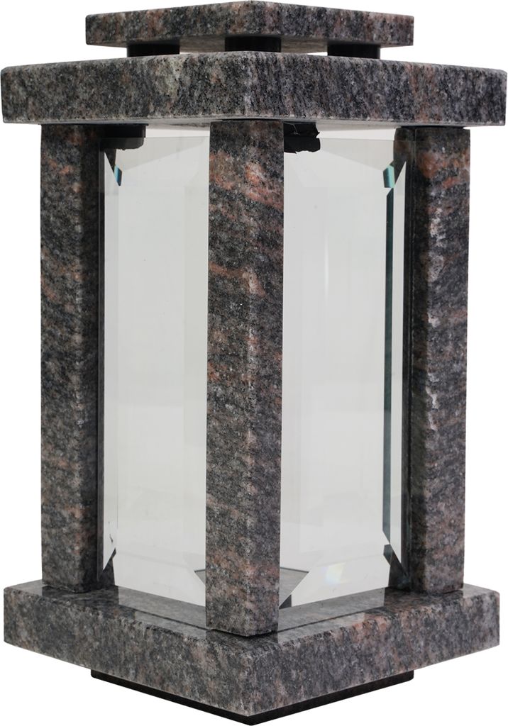 Lampe funéraire carrée granit Himalaya Image du produit 