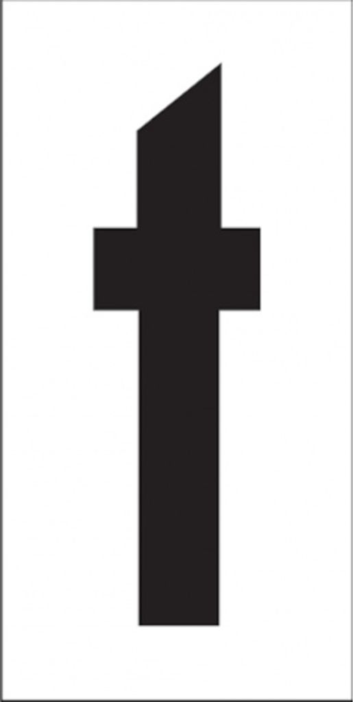 Dreifke Selbstklebendes Etikett, Buchstabe "t" - schwarz | Folie selbstklebe...