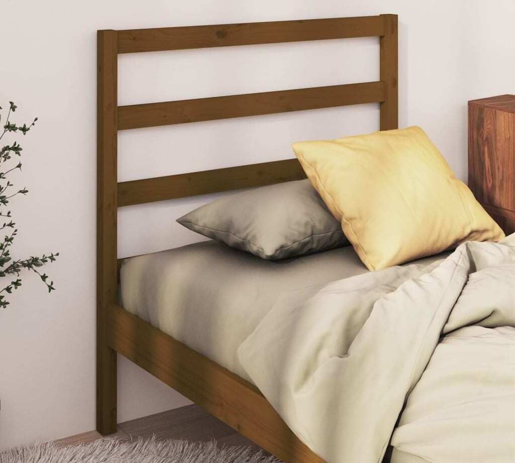 "2026 Promotion" Kopfteil moderne - Honigbraun 106x4x100 cm Massivholz Kiefer - Bettkopfteil CC28291