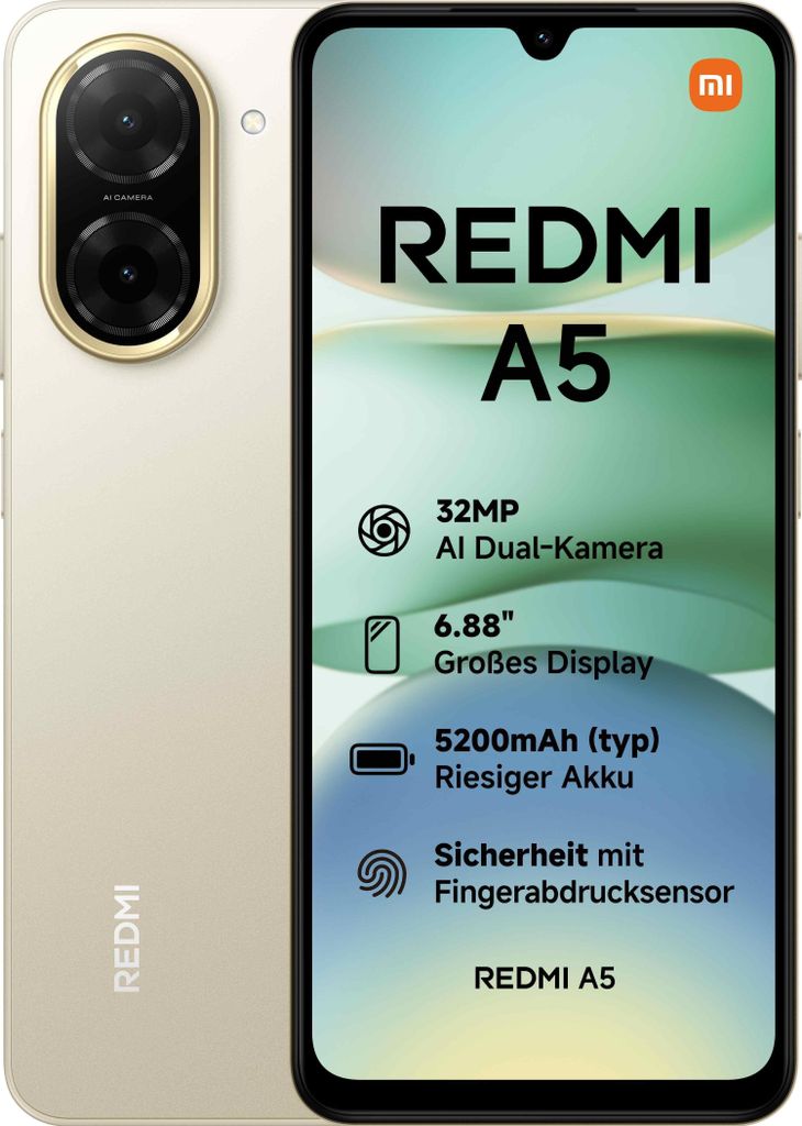 Redmi A5 3GB + 64GB Gold Smartphone Produktbild 
