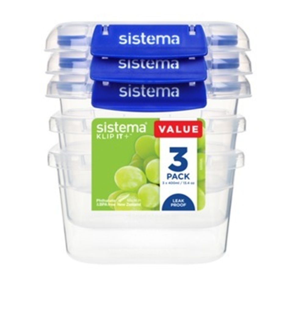 Sistema 881543, Container, Oval, 0,4 l, Blau, Transparent, Produktbild 