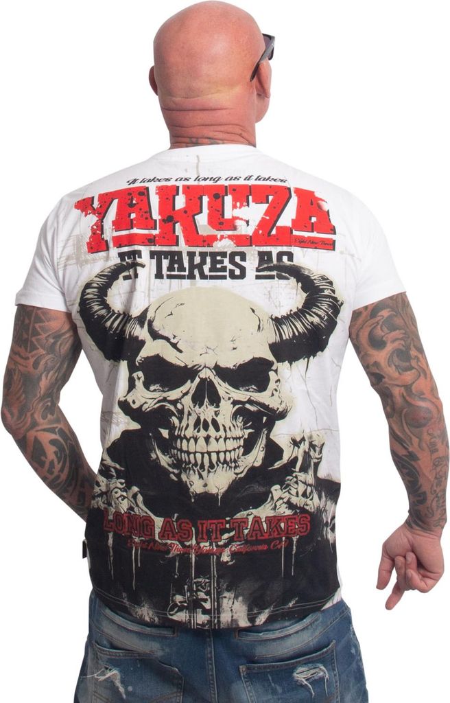 Yakuza Pánske tričko As Long Regular, biele, XL Obrázok produktu 