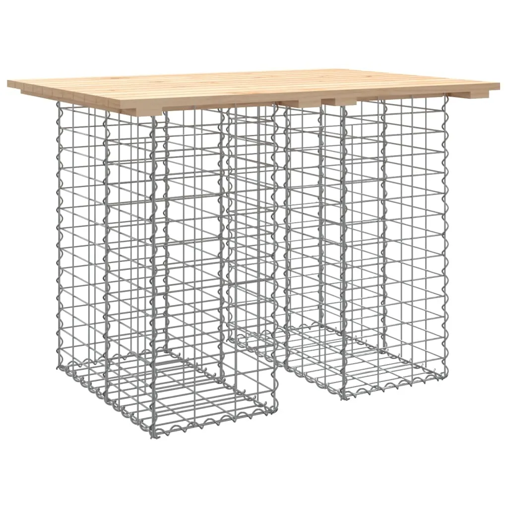 Panchina da Giardino in Gabbione 100x70x72 cm - Legno Pino Massiccio