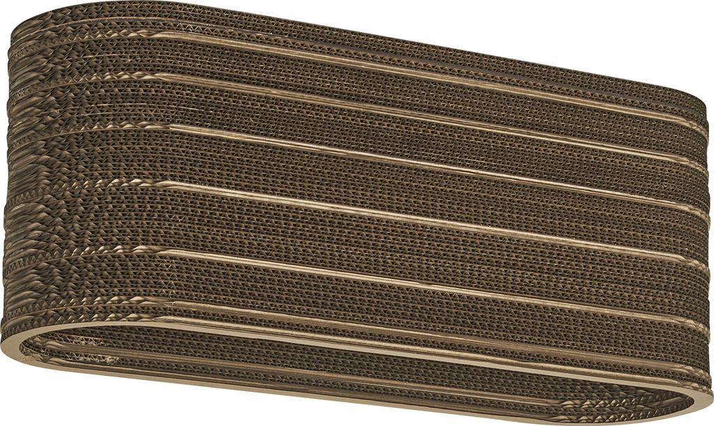 OSRAM Deckenleuchte 3-flammig Decor Cardboard Oval braun aus Wellpappe, E27, 600 mm Länge, Leuchtenschirm aus recyceltem Material, nachhaltig durc...