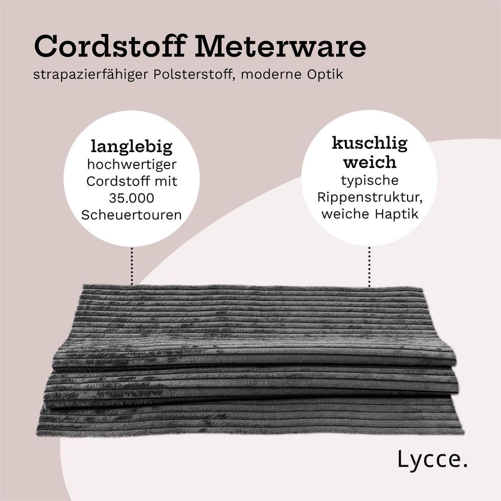 Tkanina Lycce Cordstoff sprzedawana na metry | 35 000 cykli Zdjęcie produktu 