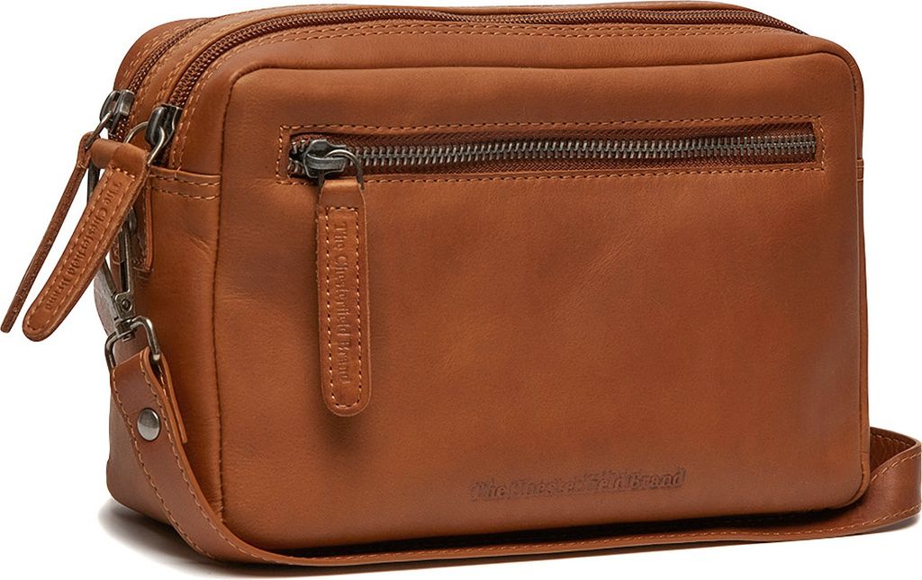 The Chesterfield Brand Leder Kulturbeutel Schultertasche Samui Wash Bag Cognac hellbraun
