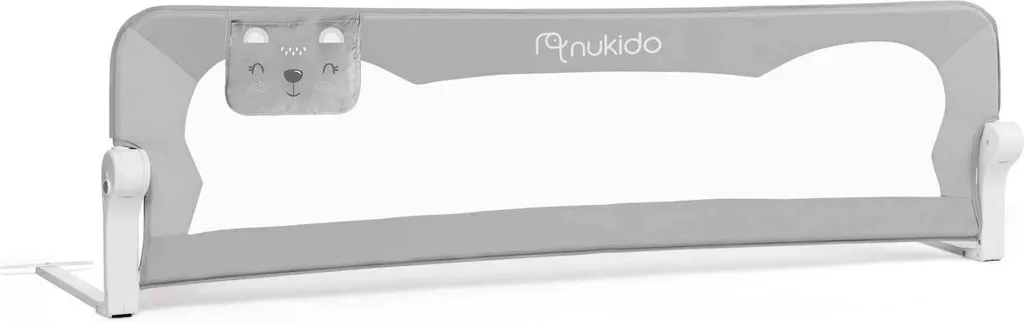 Barrière de sécurité lit gris Nukido 150 cm avec fixation rapide