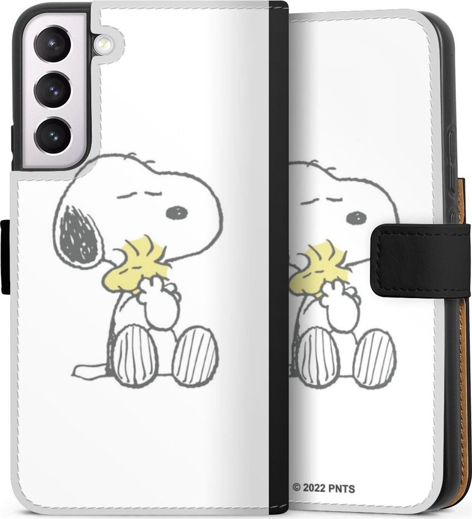 DeinDesign Klapphülle für Samsung Galaxy S22+ Handytasche Lederhülle Tasche Liebe Peanuts Snoopy