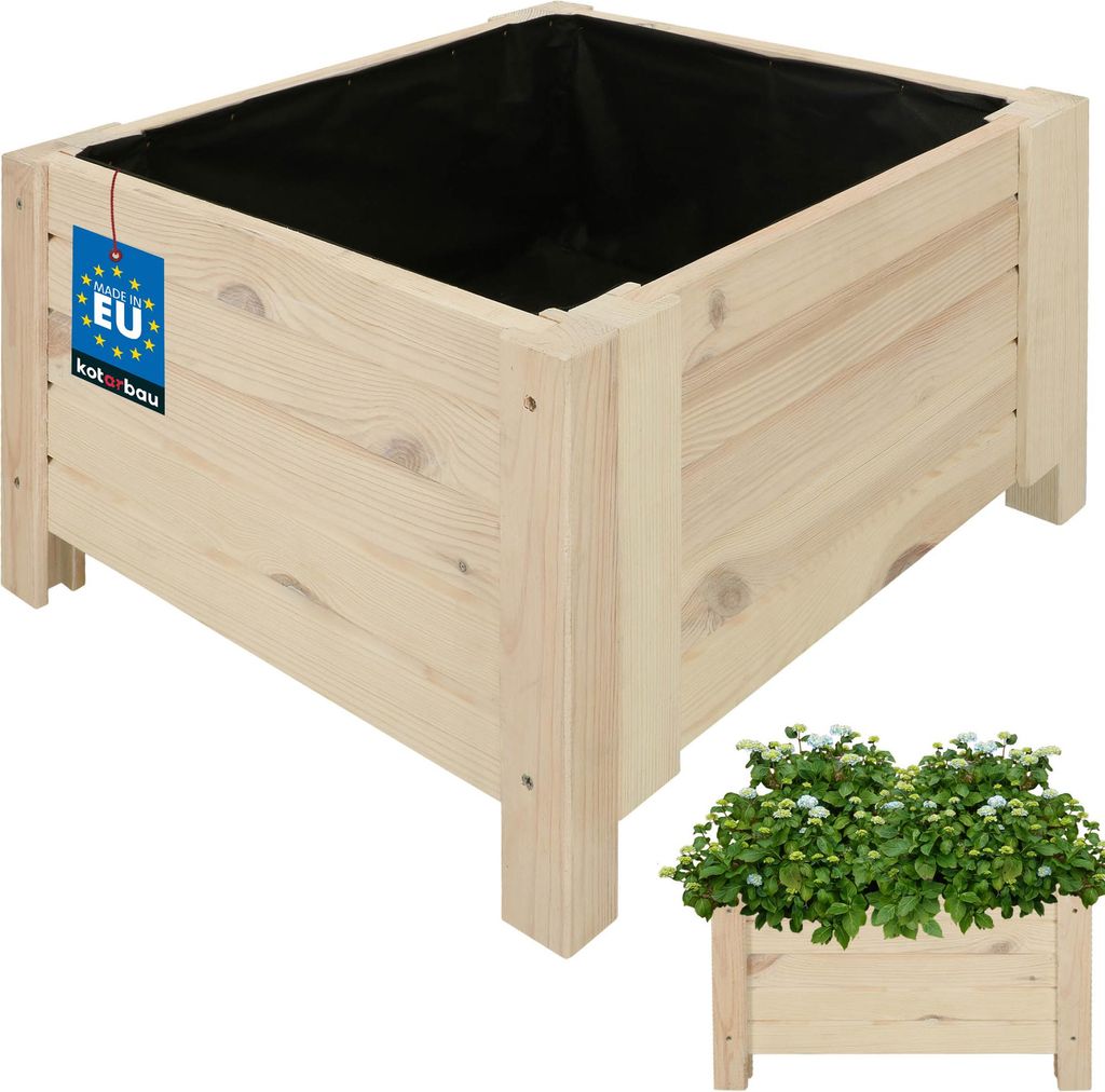 KOTARBAU® Donica Skrzynka Drewniana na Nóżkach 50 x 50 x 30 Zdjęcie produktu 