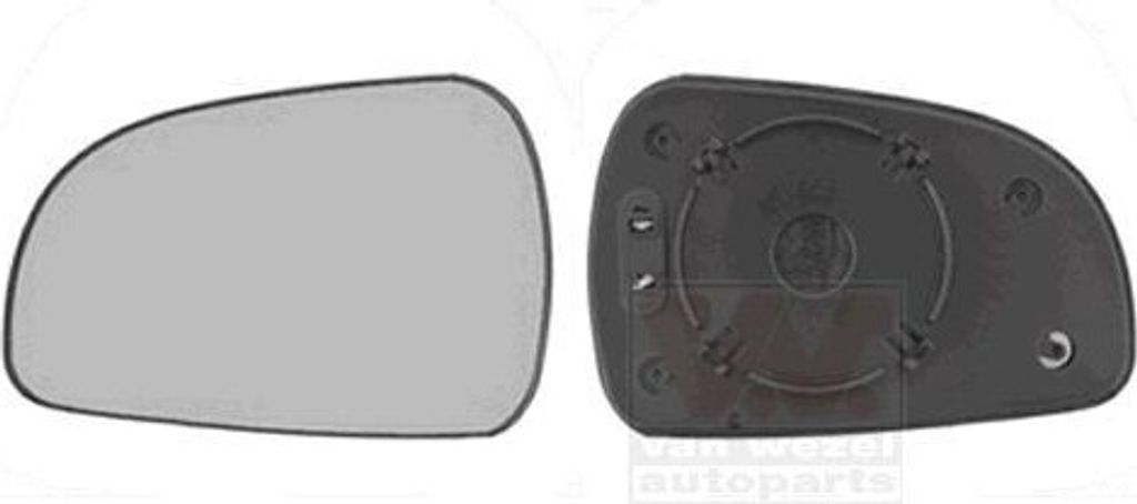 VAN WEZEL Spiegelglas Außenspiegel Links für HYUNDAI MATRIX (FC) Konvex Beheizbar 8245837