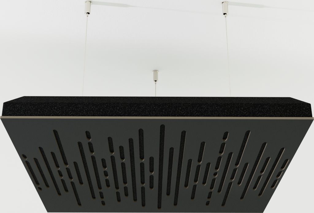 2-Stück Akustik Deckenpaneele «WAVE-C» mit Montageset | Absorption - Diffusion - Reflexion - Schalldämmung - Isolierung | Acoustic Cloud Panel ...