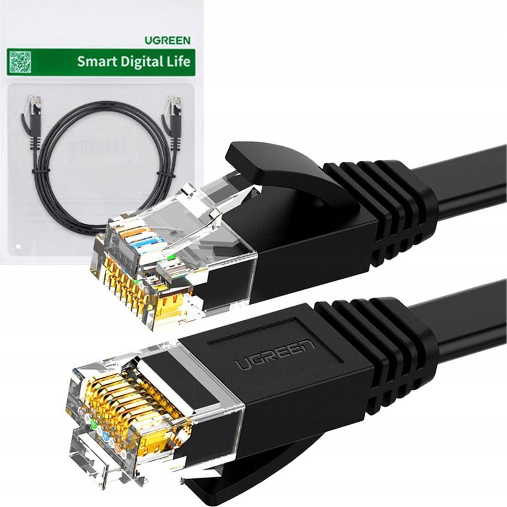 Ugreen Nw102 Ethernet Rj45 Flat Cable, Cat.6, Utp, 3M Image du produit 