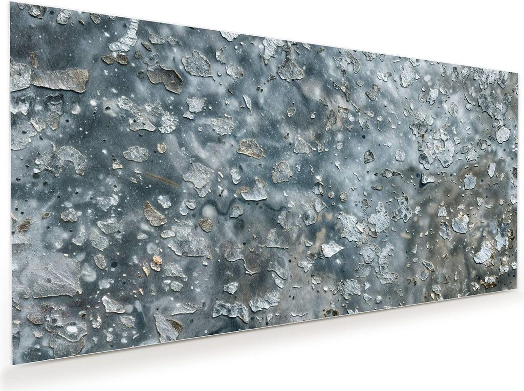 Glasbild 60x30cm in XXL für Wohnzimmer, Schlafzimmer Motiv Abblätternde Farbe
