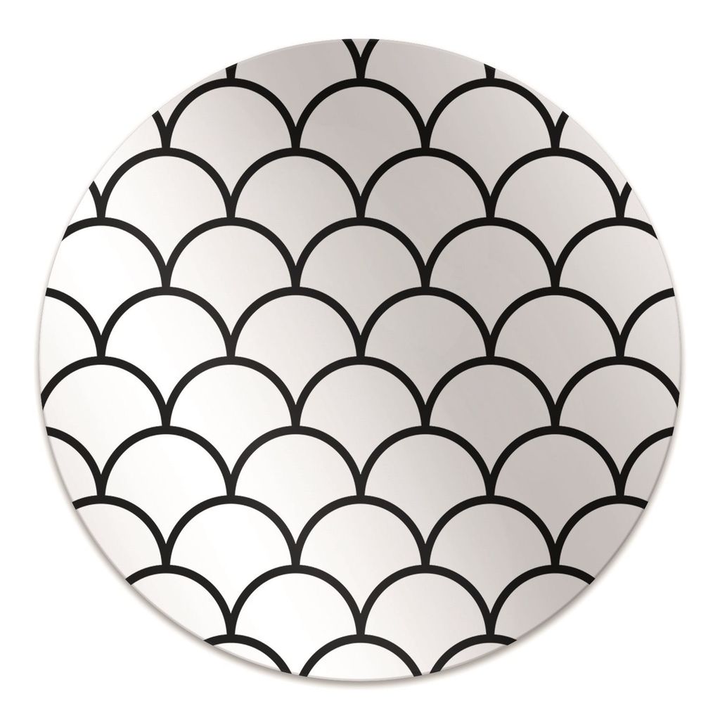 Rundmatte - Stuhlunterlage Bürostuhlunterlage - Rund Ø 100 cm - Bodenmatte - Fußmatte - Jakobsmuschel-Muster