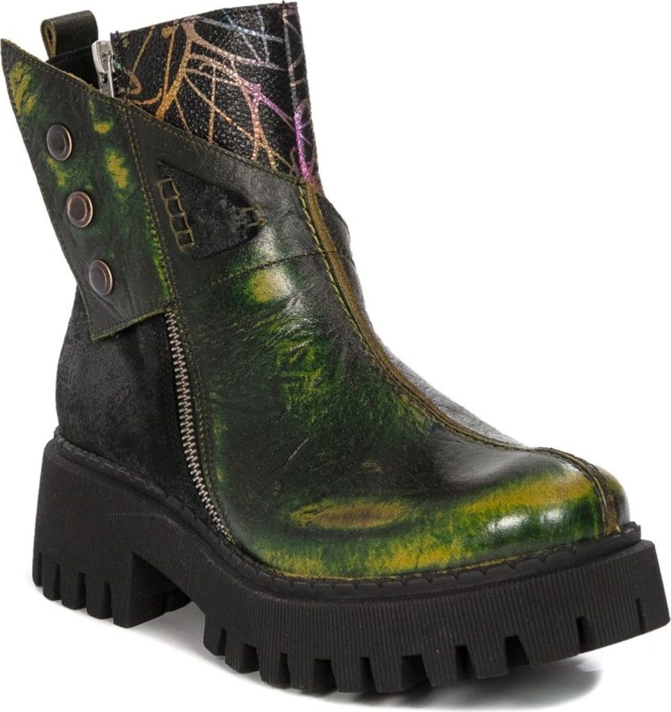 Stiefel aus Nubukleder Modell 0614001007 mit Plattformsohle und quadratischem Absatz