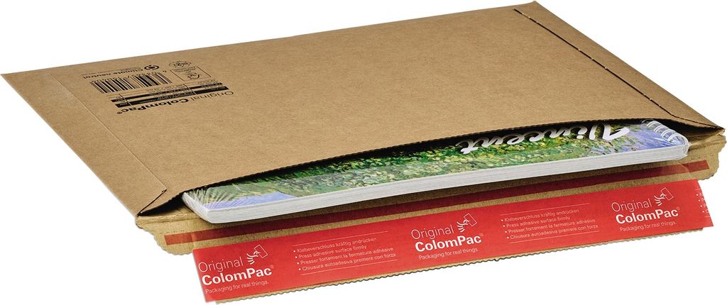 Wellpappversandtasche 270x185x50 braun m. Querbefüllung Packung mit 100 Stück