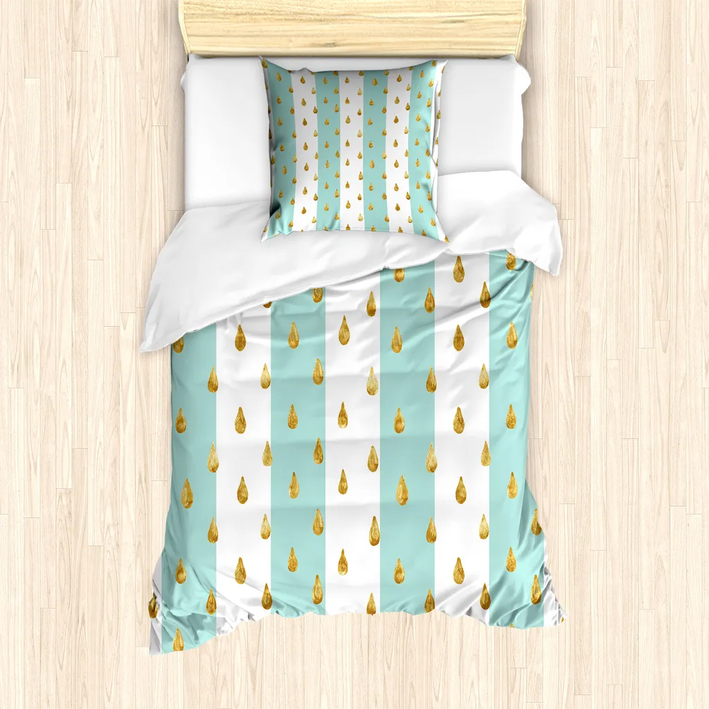 Copripiumino Moderno ABAKUHAUS Astratto Verde Menta per Letto Singolo