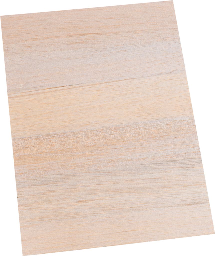 Leichte Balsa Holzplatte A4, 1 mm – ideal für Modellbau und Produktbild 