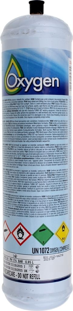 Universeel - Oxygenkartuschen Turbo Set90 - 950Ml. -