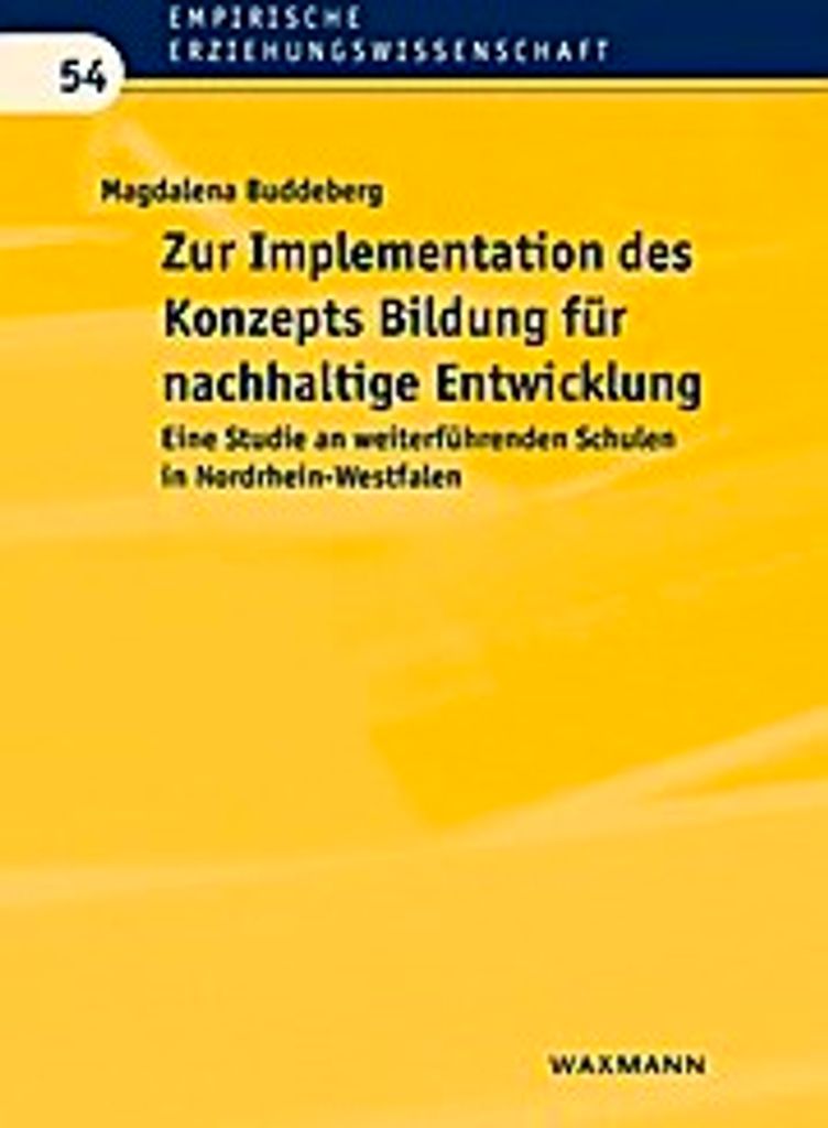 Zur Implementation des Konzepts Bildung für nachhaltige Entwicklung