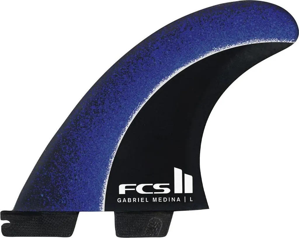 Dérives FCS II Gabriel Medina PC Aircore Blue Large pour Planche de Surf