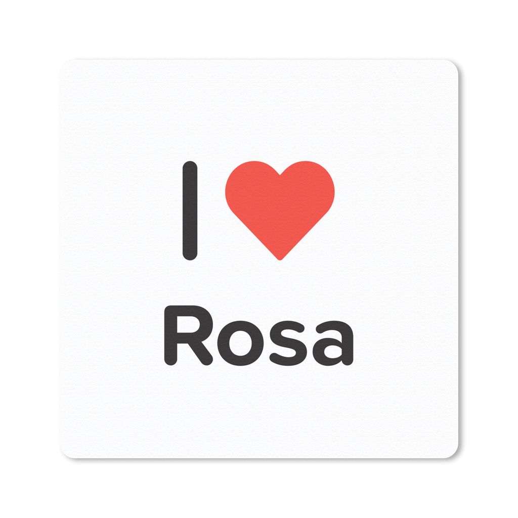MuchoWow Mauspad Mousepad Ich liebe - Rosa - Mädchen 30x30 cm - Mousepads - Maus Mat - Pad - Mausunterlage - Gaming