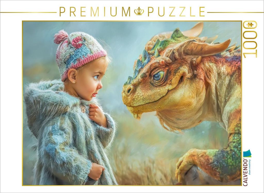 CALVENDO Puzzle Drachen | 1000 Teile Lege-Größe 64x48cm Foto-Puzzle für glückliche Stunden