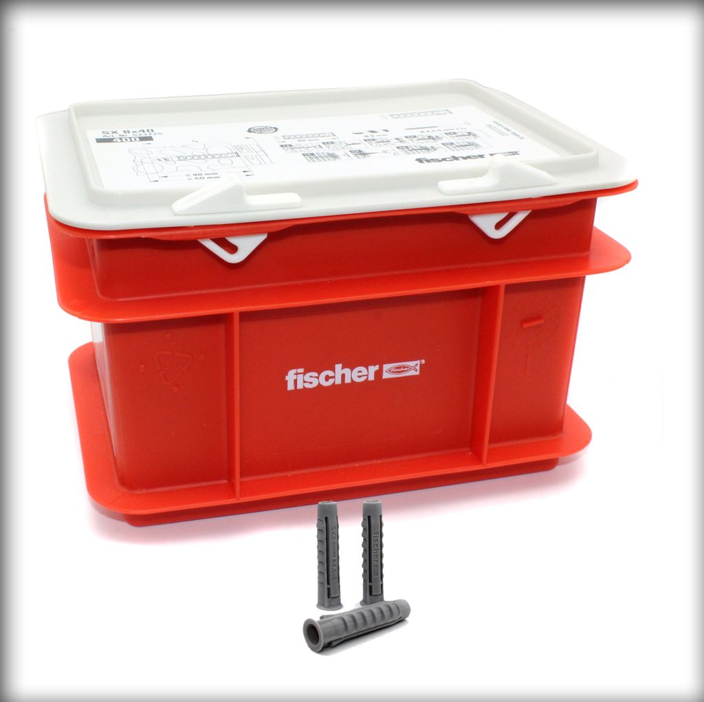 FISCHER Fischerdübel SX 8x40 mm 400 Stück Universaldübel Allzweckdübel Dübel