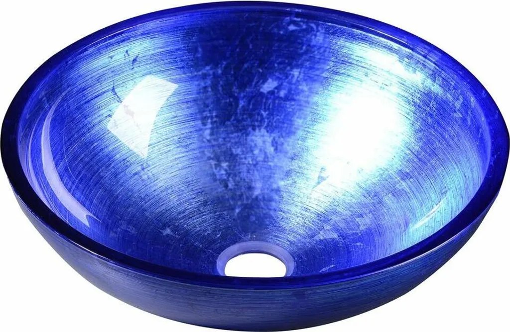 Vasque bleue Sapho Murano AL5318-65 : fini le calcaire visible et le classique