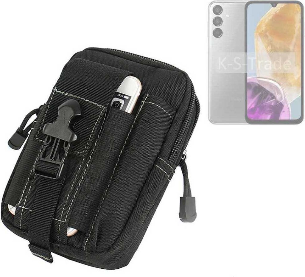 K-S-Trade Gürtel Tasche kompatibel mit Samsung Galaxy M15 5G Gürteltasche Holster Schutz Hülle Handy Hülle Smartphone outdoor Handy-Hülle schwarz