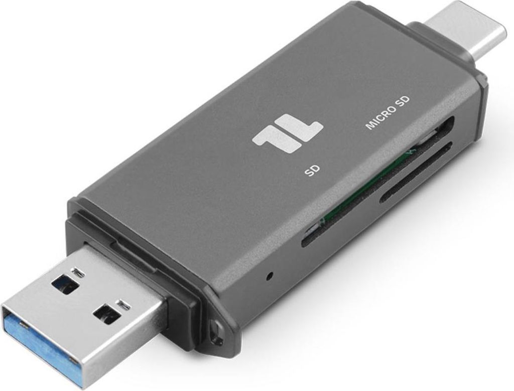 1Life Speicherkartenleser cr: 2 in 1 USB-A/USB-C