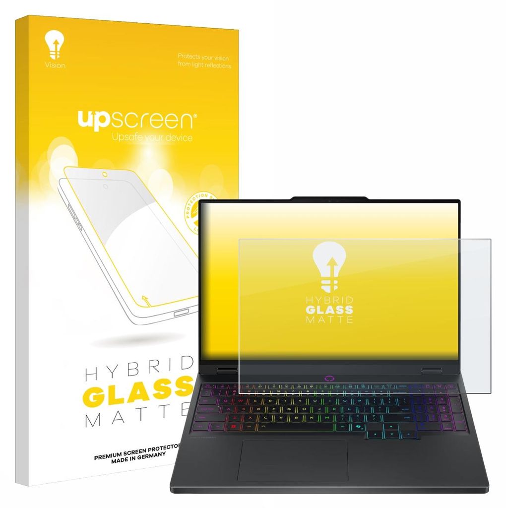 upscreen Entspiegelungs Schutzglas für Lenovo Legion 5 15IRX10 PF9XB5828034 Schutzfolie Panzer Folie Glas Display Schutz matt
