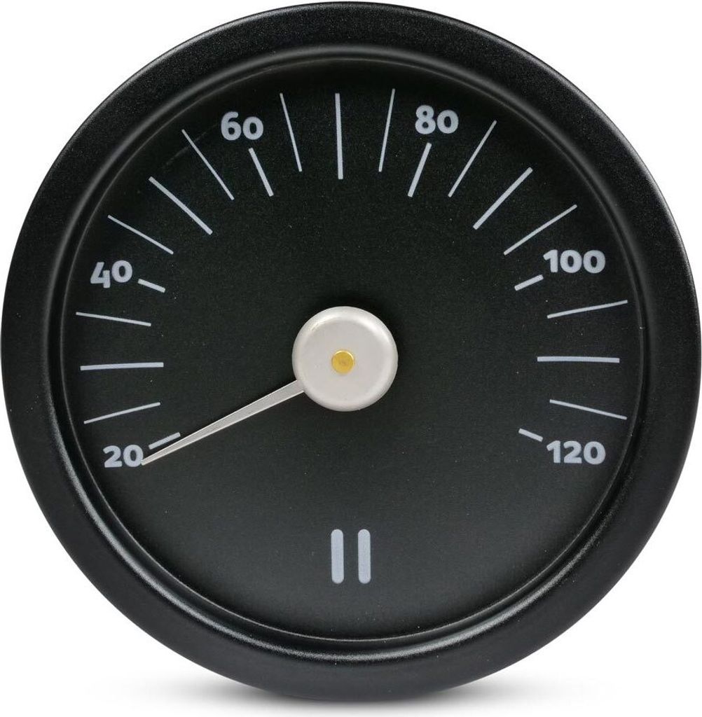 Rento Sauna Thermometer aluminium SCHWARZ