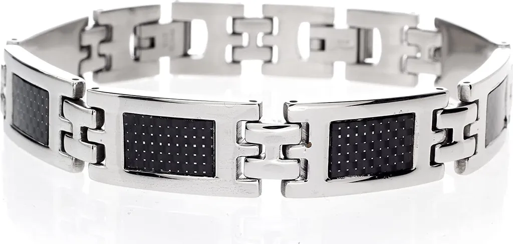 Bracciale Uomo Karisma Carbonio e Acciaio 12.5mm - Esclusivo WBS32272LB