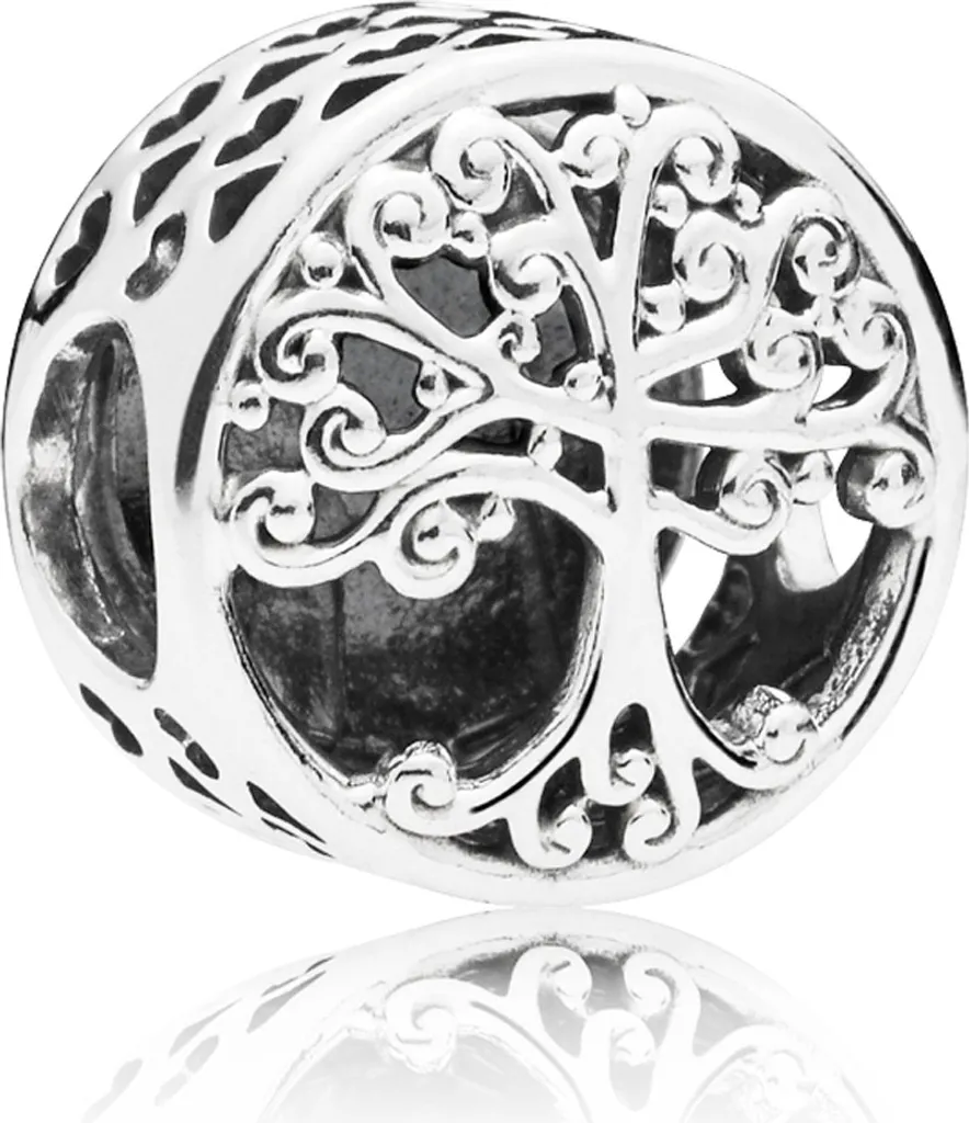 Charm Pandora 791728CZ Albero della Famiglia Argento e Oro 14k
