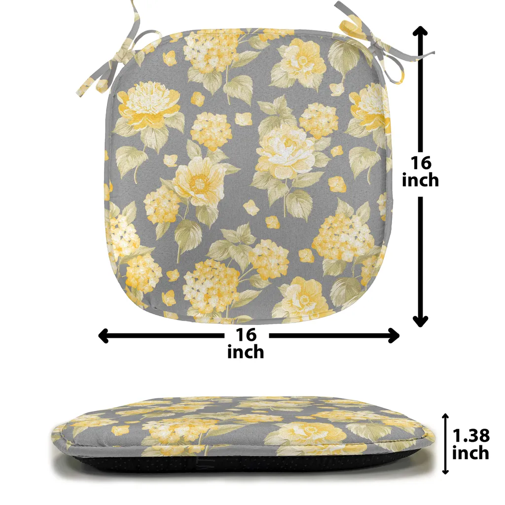 Coussin décoratif 40x40cm imperméable avec sangles lot de 4 fleurs