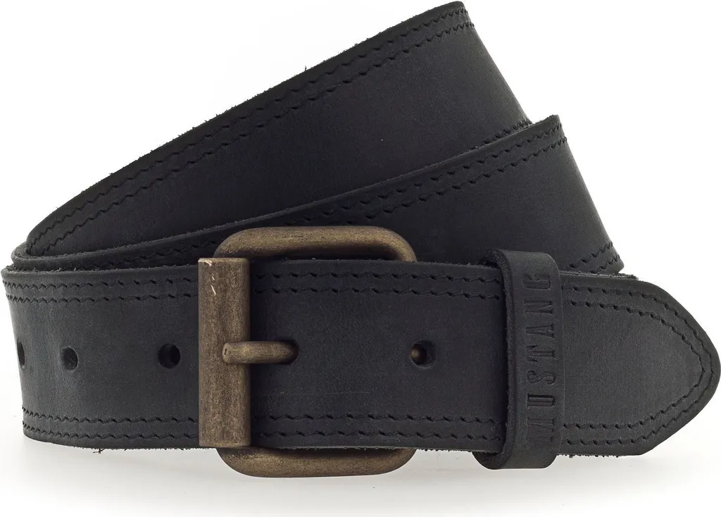 Cintura Uomo Mustang Pelle W95 Nero | Resistenza Garantita 100% Pelle