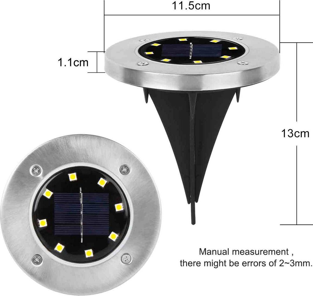 Speed 12 x LED Solarlampe Bodeneinbaustrahler Solar Produktbild 19