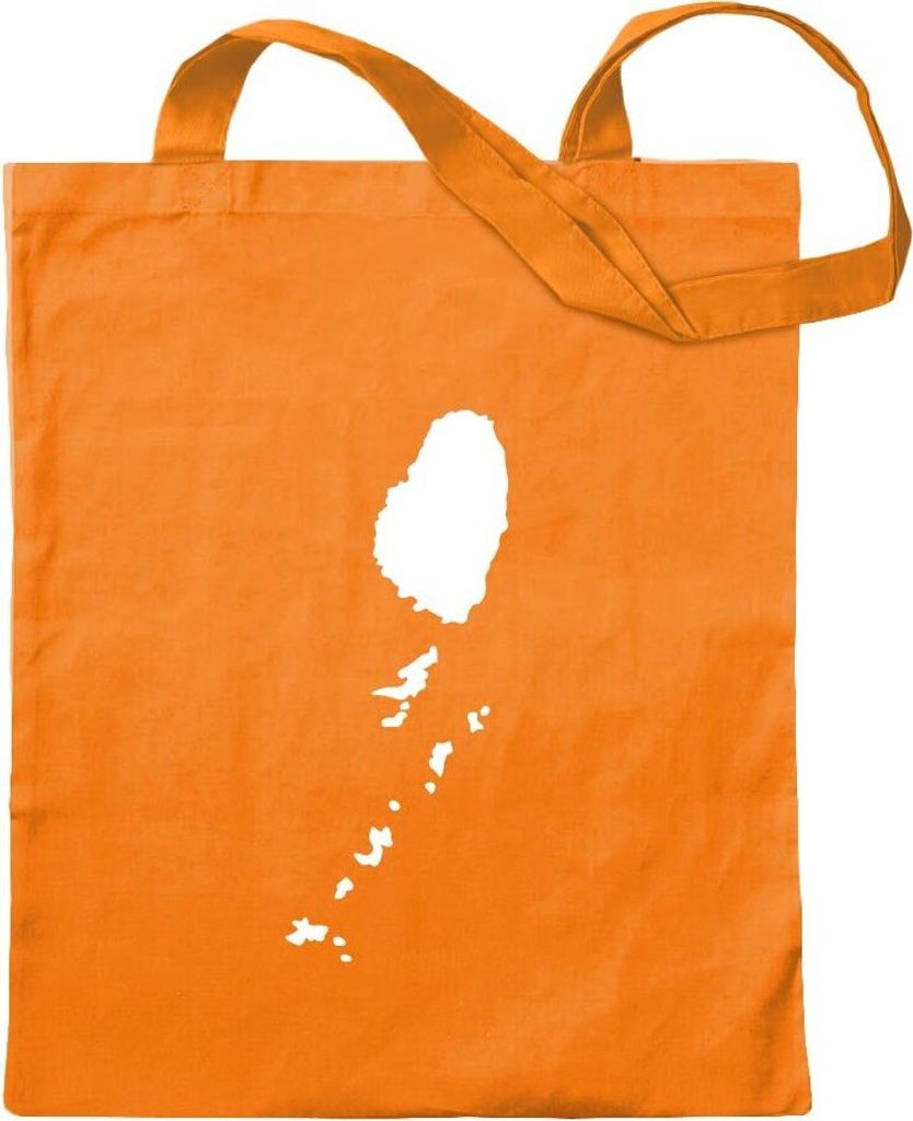 Kiwistar - Baumwolltasche - mandarin - St. Vincent und die Grenadinen - Tragetasche Stoffbeutel Umhängetasche Langer Henkel