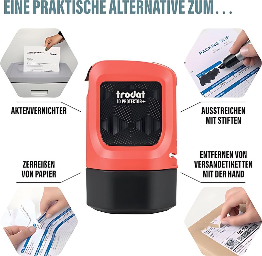 Trodat ID Protector, Červená, 50 mm, 80 mm, 55,2 g Obrázek produktu 
