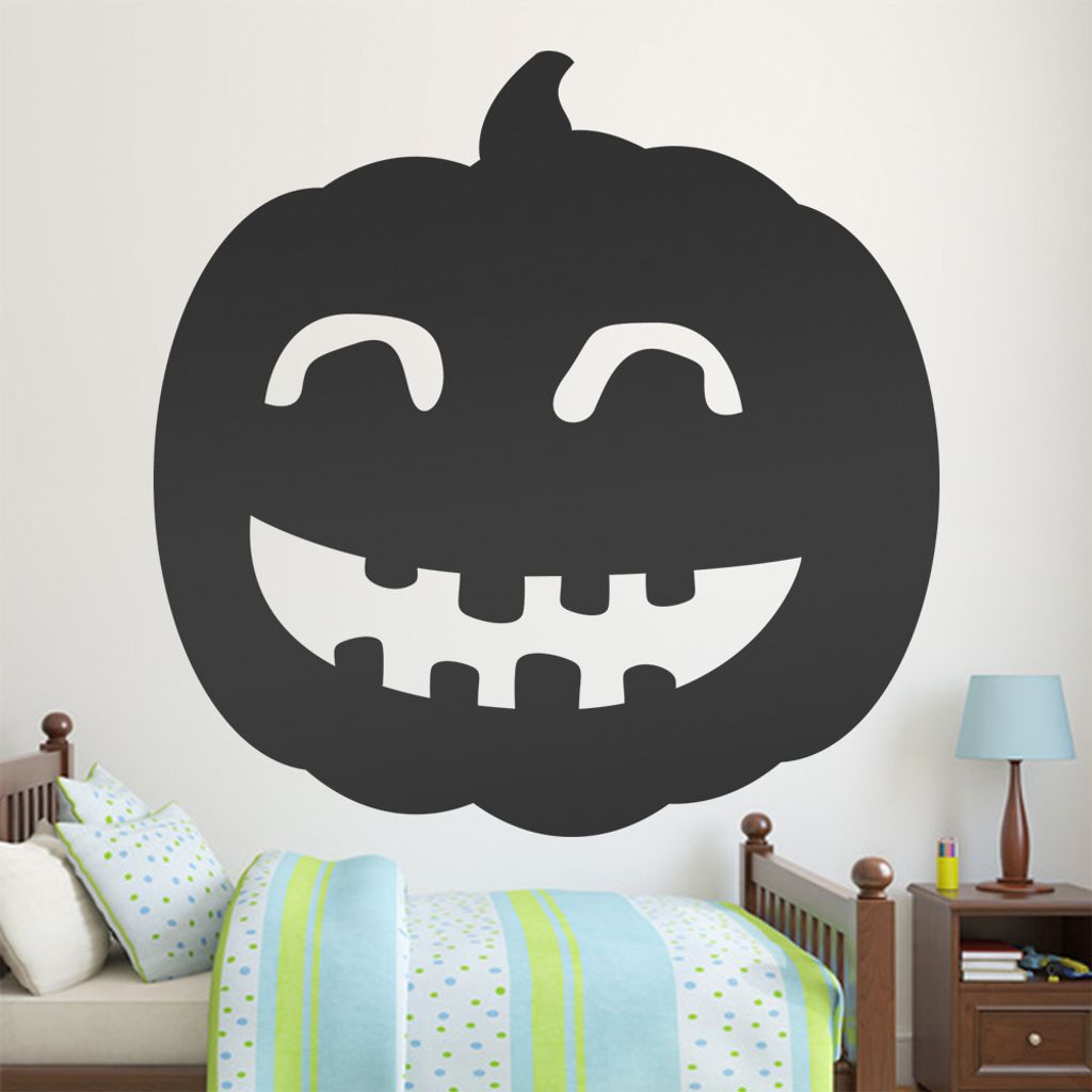 KIWISTAR Kürbis - Lachen Fröhlich Halloween Wandtattoo in 6 Größen - Wandaufkleber Wall Sticker - Dekoration, Küche, Wohnzimmer, Schlafzimmer,...