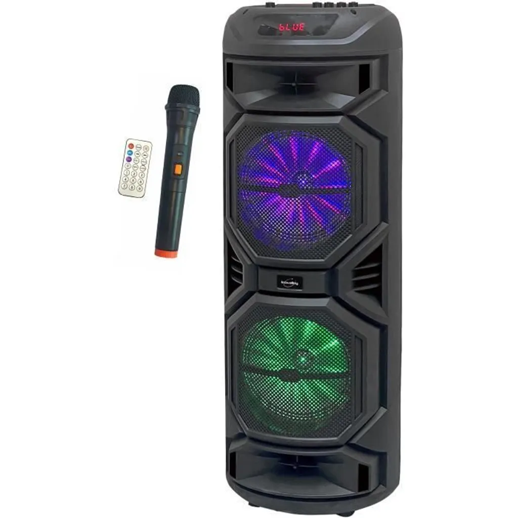 Haut-parleur de soirée karaoké 800W Inovalley pour animation et fête
