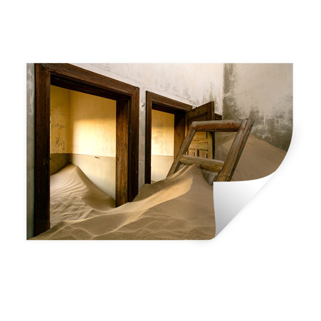 MuchoWow Wandtattoo Wandsticker Wandaufkleber Sand - Architektur - Wüste - Tür 30x20 cm Selbstklebend und Repositionierbar - Wierderverwendbar ...