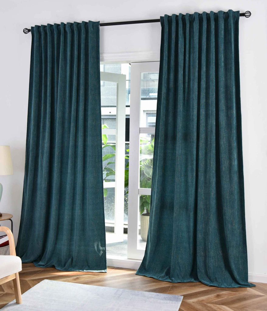 2er Set Jacquard Vorhänge mit Lurex-Effektgarn HxB 245x135 cm Grün Gold »HAVANNA« Multiband-Aufhängung: Luxus für Ihr Zuhause, 2023340-2