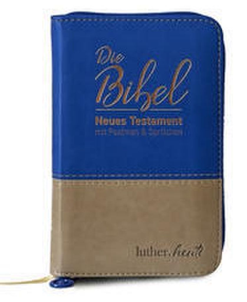 Handliche Bibel, Luthertext 1912 überarbeitet, Sonderausgabe mit Register, Kunstleder, Goldschnitt, Fadenheftung, Reißverschluss