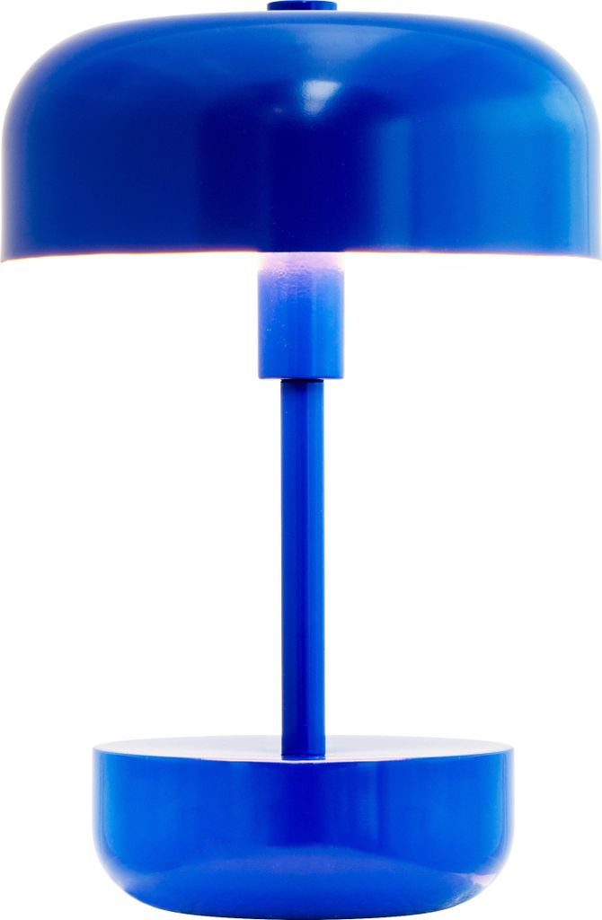 Tischlampe, Kabellos Dimmbar Tischleuchte, Led Tischleuchte Metall, Leselampe, USB Wiederaufladbare, Haipot blau