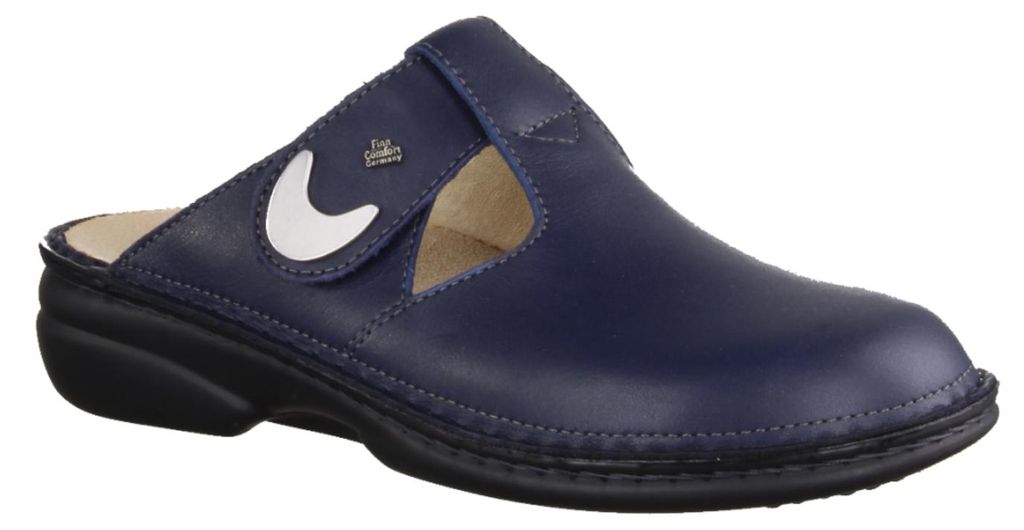 Finn Comfort Belem Damenpantolette, Atlantic (Blau), Leder, Produktbild 