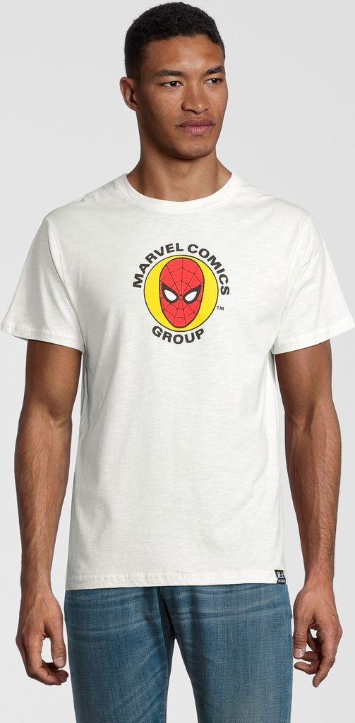 Recovered T-Shirt Marvel Spider-Man Circle im lockeren Schnitt Ecru XL